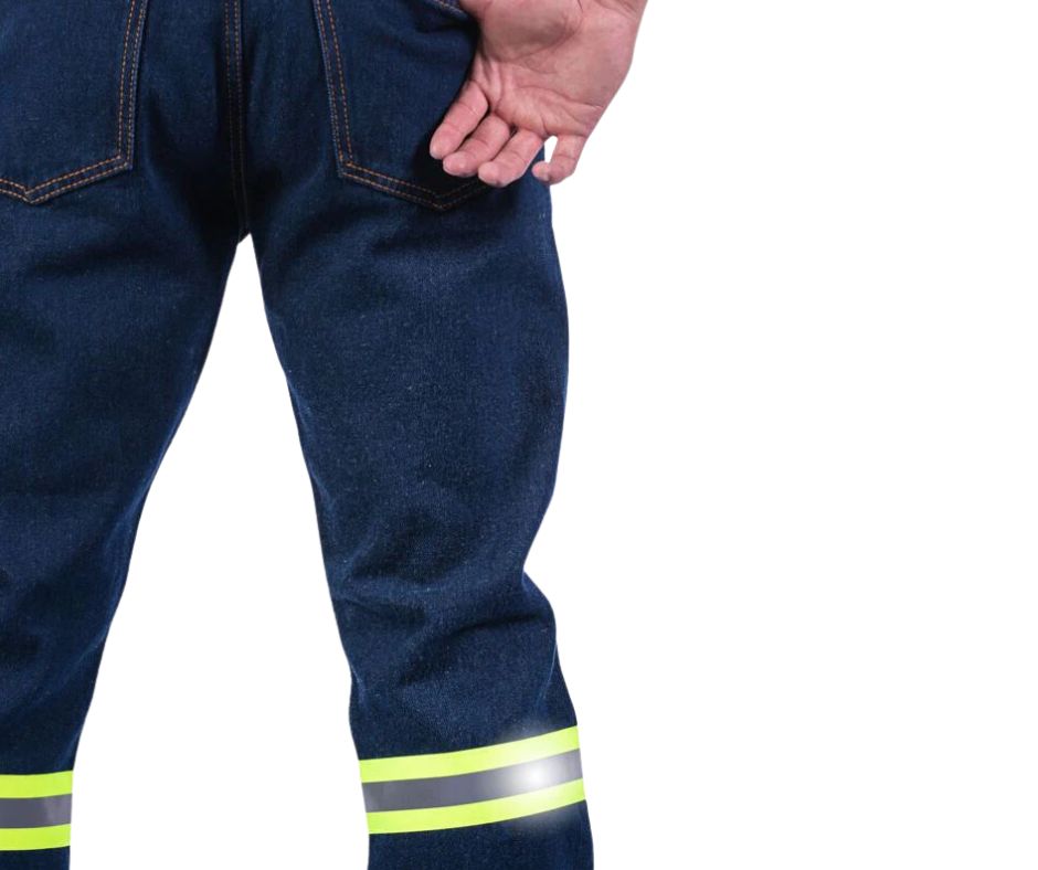 Pantalon de mezclilla con reflejante